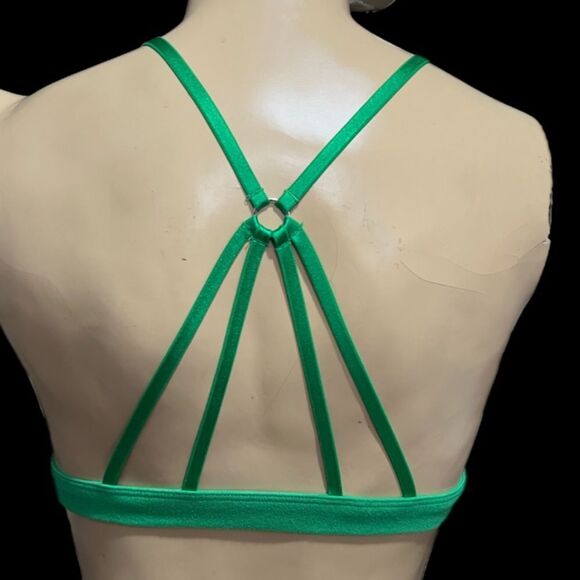Victoria's Secret St. Patrick's Day Shamrock Unlined Bralette Bra Black … - Picture 3 of 6